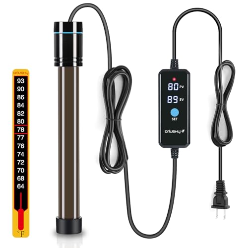 Orlushy 300W Submersible Aquarium Heater, Adjustable Fish Tank Heater with...