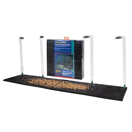 Penn-Plax Undergravel Aquarium Filter for 40-55 Gallon Tanks – Four 11.25” x...