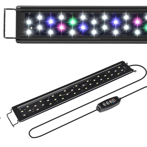 AQUANEAT LED Aquarium Light for 18 to 24 Inch Fish Tank, Auto On Off with Timer,...