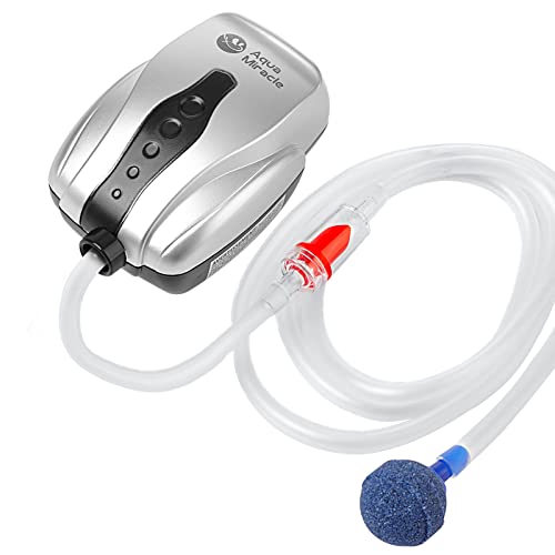 AquaMiracle Aquarium Air Pump Fish Tank Bubbler Aerator, All-in-One Fish Tank...