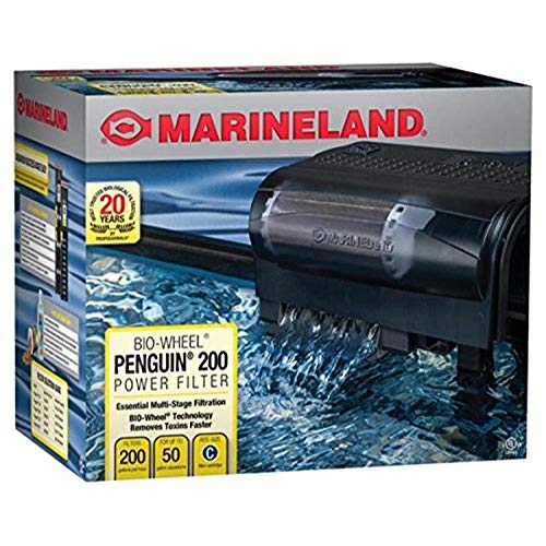 Marineland Penguin Bio-Wheel Power Filter 200 GPH, Multi-Stage Aquarium...