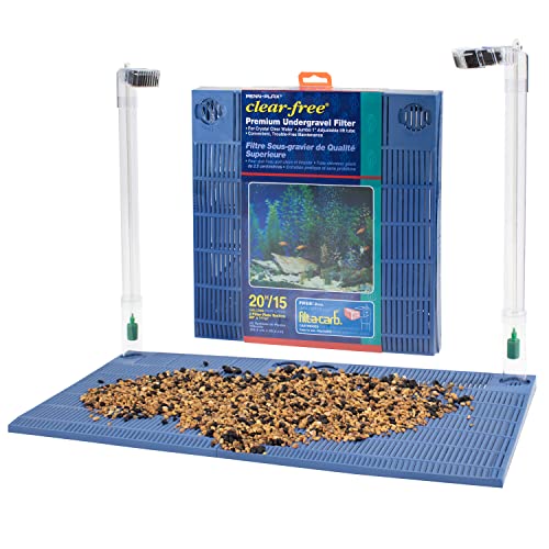 Penn-Plax Undergravel Aquarium Filter for 15-20 (high) Gallon Tanks – Two...