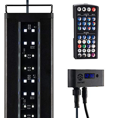 Current USA 72' Inch Satellite Freshwater LED Plus Full Spectrum RGB+W Light for Aquariums | Wireless 24 Hour Remote Control Fish Tank Lighting (4509)